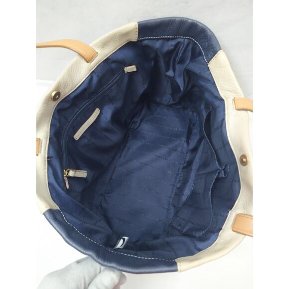 Marc By Marc Jacobs Ivory Pebbled Leather Double Handle Tote Shoulder Bag - Picture 9 of 15